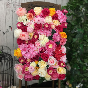 Fabricant de fond de chantier de fleur de fleur de fleur de soie rose rose personnalisé en gros tissu