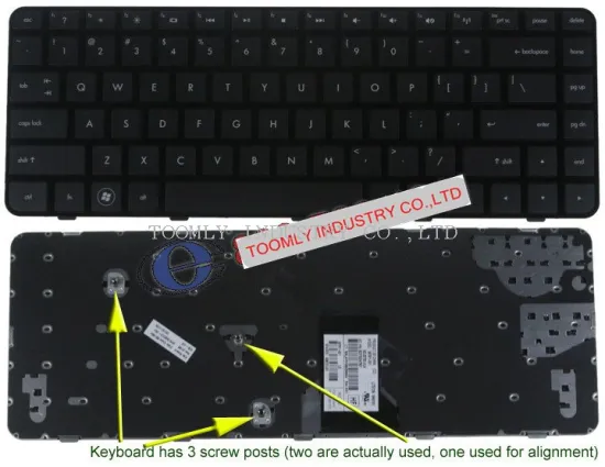 Laptop Keyboard For Hp Pavilion Dv5 Series Non-backlit With Glossy Black Frame 606883-001