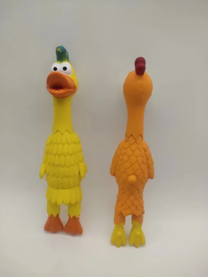 Soft Latex Duck Dog Toy with Squeaker