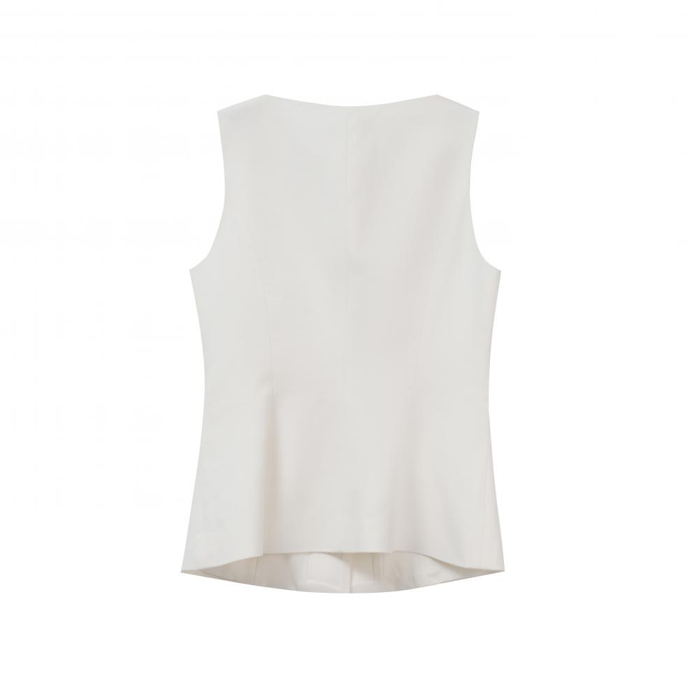 White Tank Top With Square Neck
