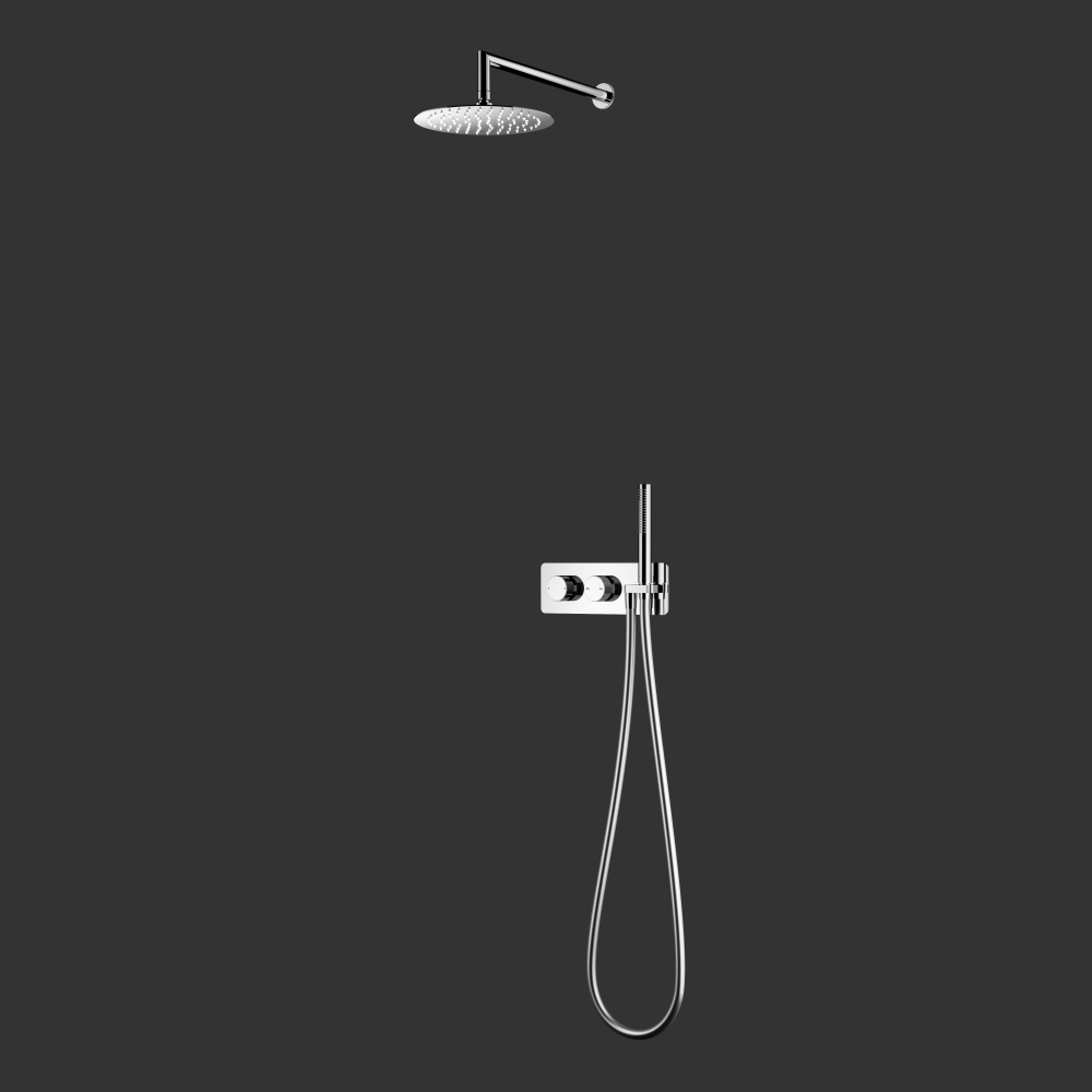 Wall-mounted bathroom shower set