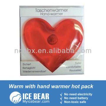 Warm self-heating hot pack