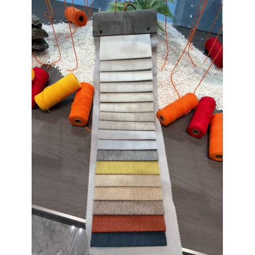 Tela de sofá de lino resistente y duradera.