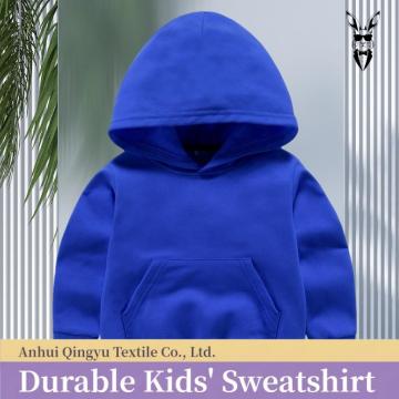 Sweat à capuche pour enfants uni à manches longues d'automne