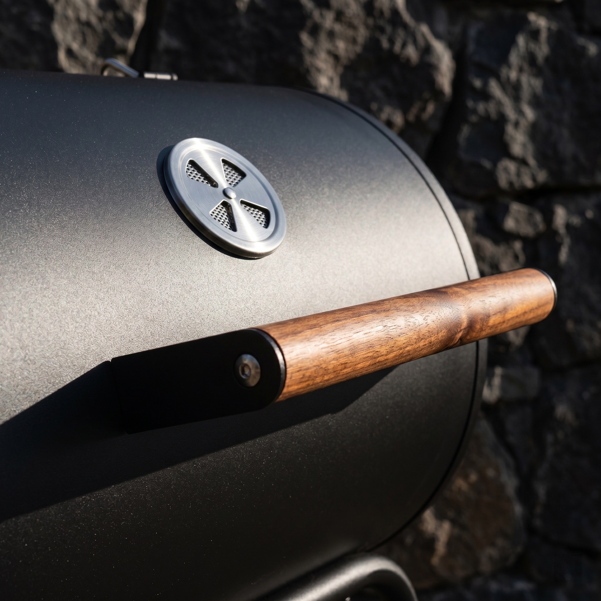 covered charcoal grill