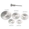 kkmoon mini 6pcs HSS Circular Saw Blades Rotary Cutting Tools Kit Set with 1/8" Shank for Cutting Timber and Plastic