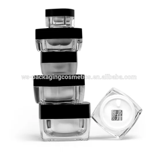 Classical Acrylic Cosmetic Packaging Square Jar Cream 100ml