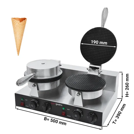 Crown Shape Waffle Machine Ice Cream Cone Maker with Cast Aluminum Grid Kitchen Appliance