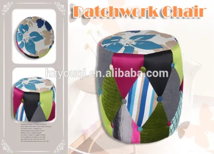 patchwork living ottoman stool