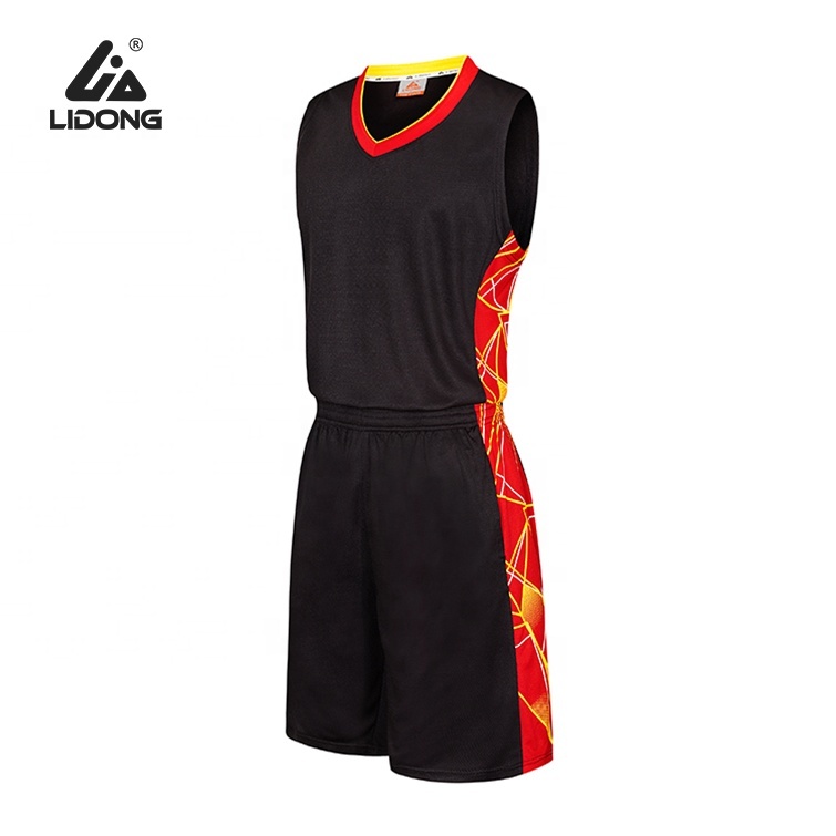 Wholesale Blank Fashionable Plain Basketball Uniform