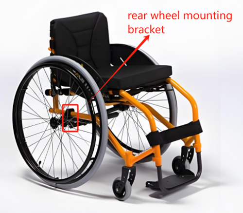 Customized Wheelchair Rear Wheel Mounting Bracket