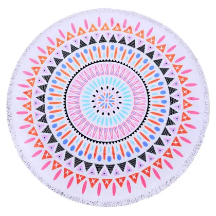 Custom Woven Digital Printing Circle Beach Towels