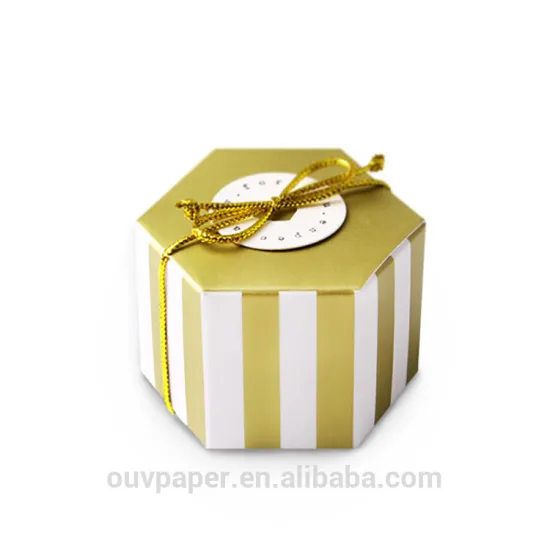 Creative Printed Hexagon Packaging Gift Box For Custom