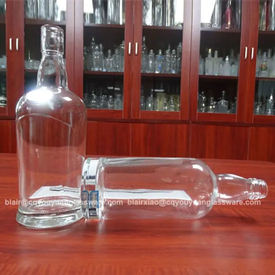 Round 700ml Soda Glass Empty Big Whiskey Bottles