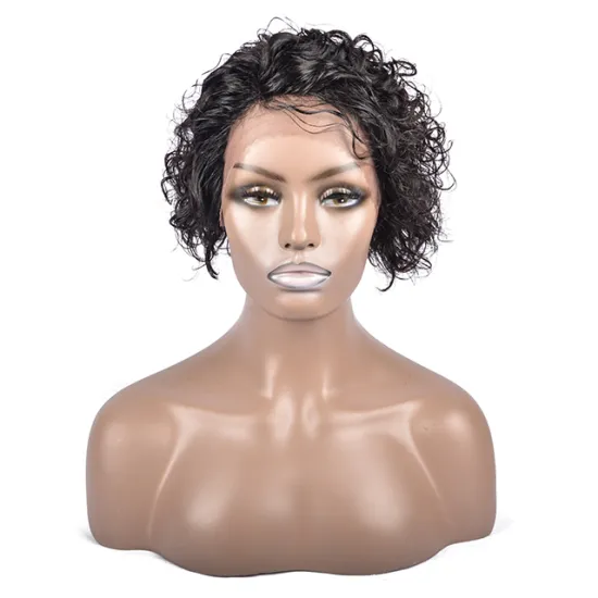 good quality human hair wigs aligned cuticle virgin hair wholesale short curly lace frontal wig bob wigs for black women