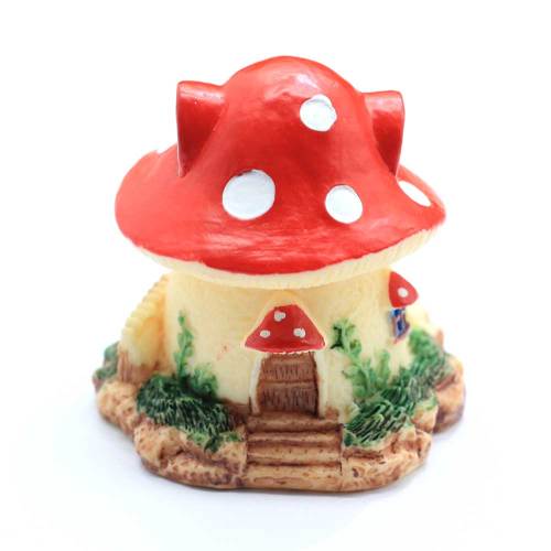 40mm Kawaii Mushroom House Little Resin Craft Fairy Garden Accessories Decor Part