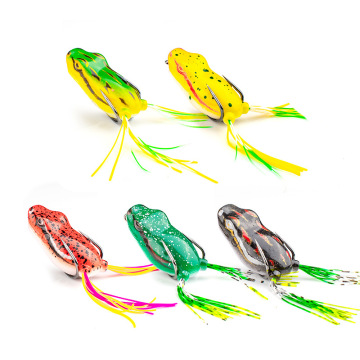 Bionic Topwater Soft Weedless Bumpy Popping Frog Fishing Lure - 11g 5.5cm Snakehead Frog
