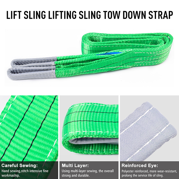 2ton Green Flat Sling