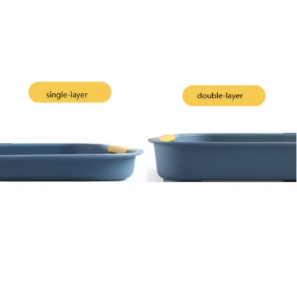 Modern Fruit Plate Double Deck Drain Tray