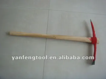 pick with wood handle