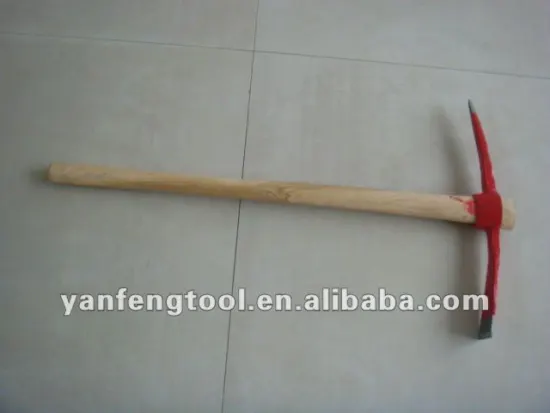 pick with wood handle