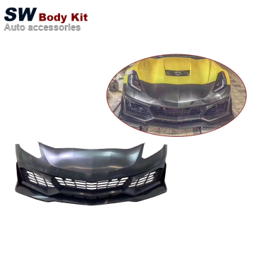 2014-2019 Chevrolet Corvette C7 ZR1 Style Black Front Bumper Facelift Kit - ABS 1 Set