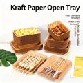Baki Kertas Kraft Tahan Minyak dengan Wadah Makanan Ringan