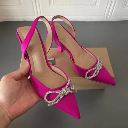 XY Custom Logo Rhinestone Heeled Sandals