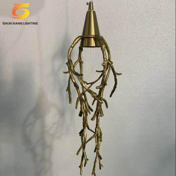 Modern Brass Vanity Light with Crystal Glass Water Drop for Elegant Bedroom Design