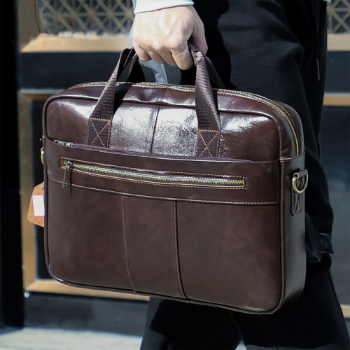 Genuine Leather Men's Briefcase