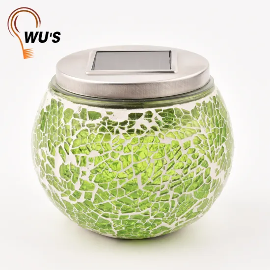 Waterproof solar outdoor mosaic glass ball garden lights, christmas decorations solar mosaic table lamp