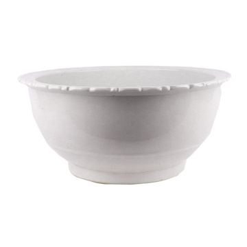 RZPI69 Chinese Pure White Jagged Edge Ceramic Big Bowl