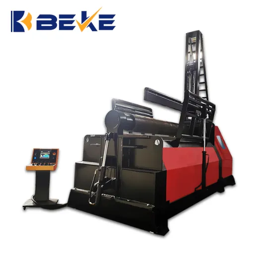 High Power 18.5kW W12 CNC Hydraulic 4 Roller Plate Bending Machine - 20x3000mm