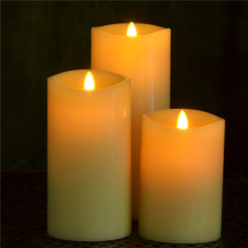 small wave 360 degree moving Flickering flame led candle