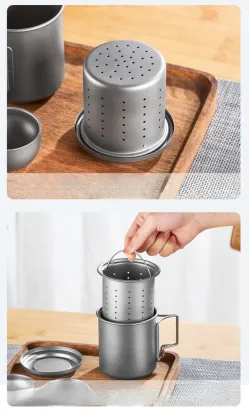 Pure Titanium Travelling Tea Set