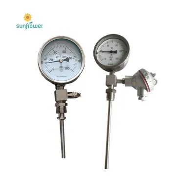 Industrial Remote Output Temperature Gauge with PT100 RTD Sensor