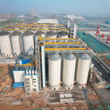 Nibbed steel plate silo for cement production