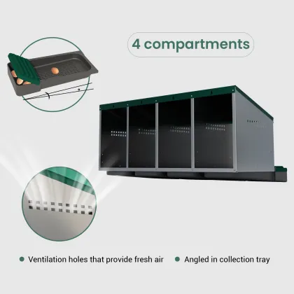 MG04-S Galvanized Steel Nest Box: Perfect for 20 Hens