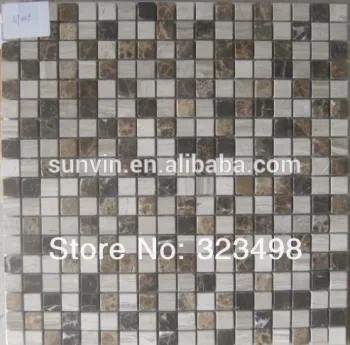 Mix color 15 X 15 mm marble mosaic tile
