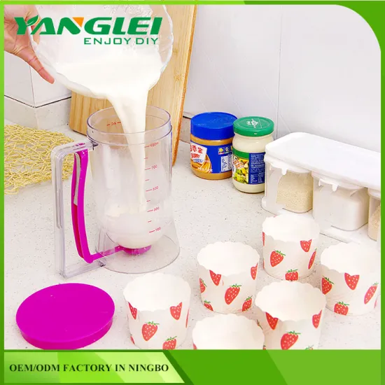 Baking Pancake Cake Batter Cream Dispenser Dough Cupcake Funnel DIY Tool Muffin