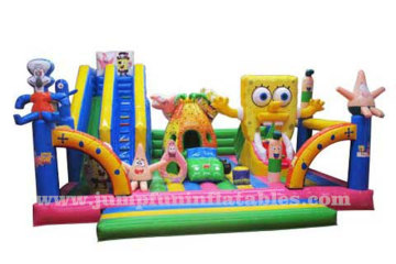SpongeBob inflatable fun playground large air amusement park for children