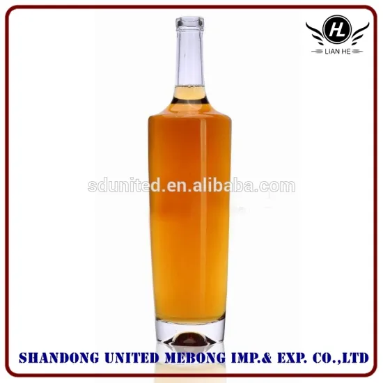 High quality facny design clear 750ml glass bottle for wine