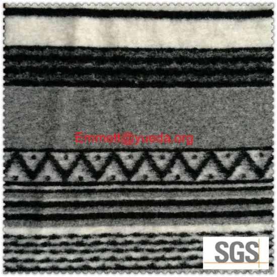 Stripe line and zigzag boiled Woolen Fabric, Woollen Cloth Fabric, Wool Cloth Fabric