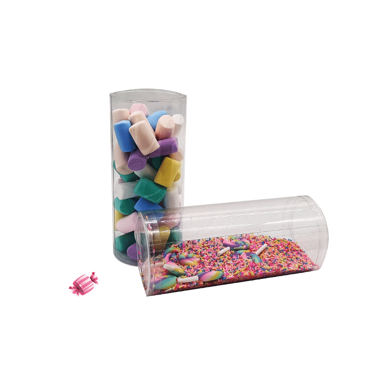 Wholesale PET Candy Storage Clear Plastic Cylinder Box