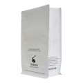 Pochette de boîte kraft blanche pour café alimentaire imprimé personnalisé