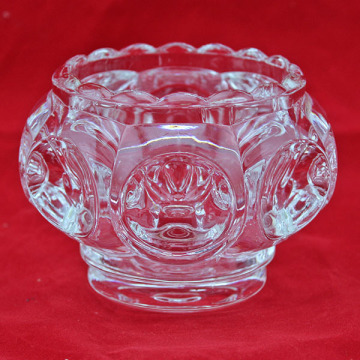 hot sale Charming home decration clear glass candle holder