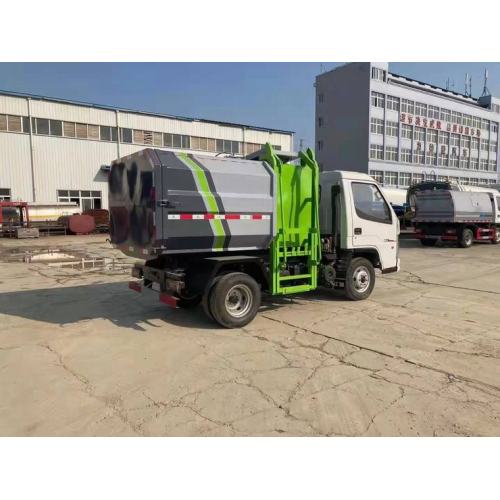 Compact Garbage Truck Automatic Four Wheel Rubbish Truck