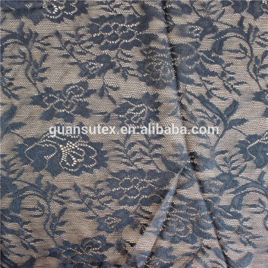 highest quality nylon spandex knitting lace fabrics/stretched lace for dress designs