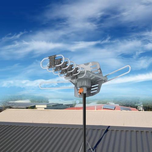 Outdoor amplified vhf uhf digital tv antenna