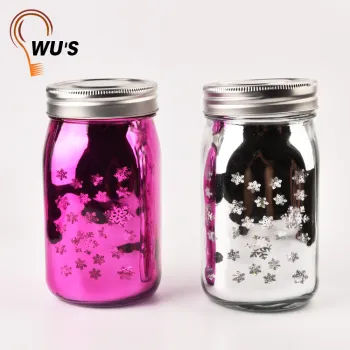 2017 Fashionable Always on blinks solar garden lights outdoor decorative jar led light battery